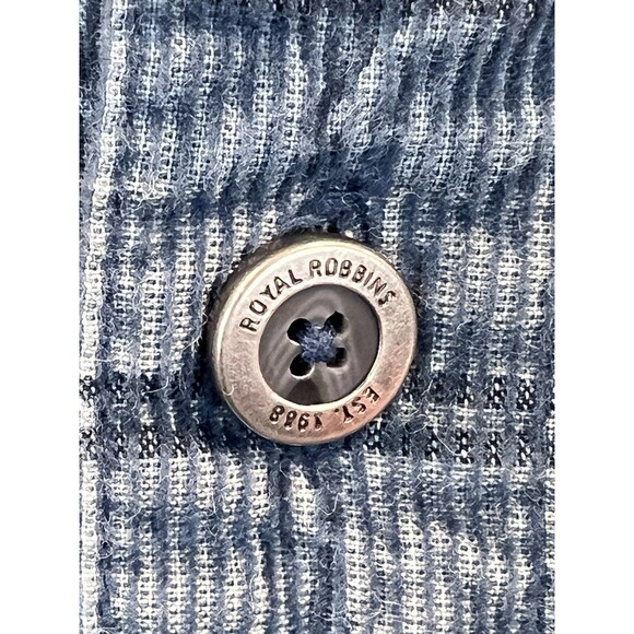 Royal Robbins Corduroy Shirt Mens XXL Standard Fit Blue Plaid Button Up Casual - Picture 3 of 13